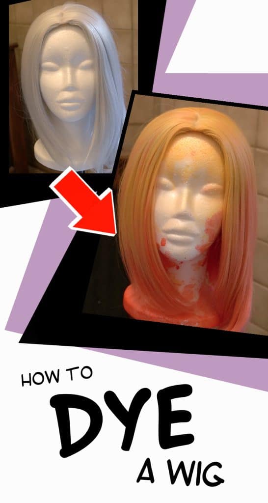 Tutorial Dye a Synthetic Wig With Bold Colors for Costumes (gradient
