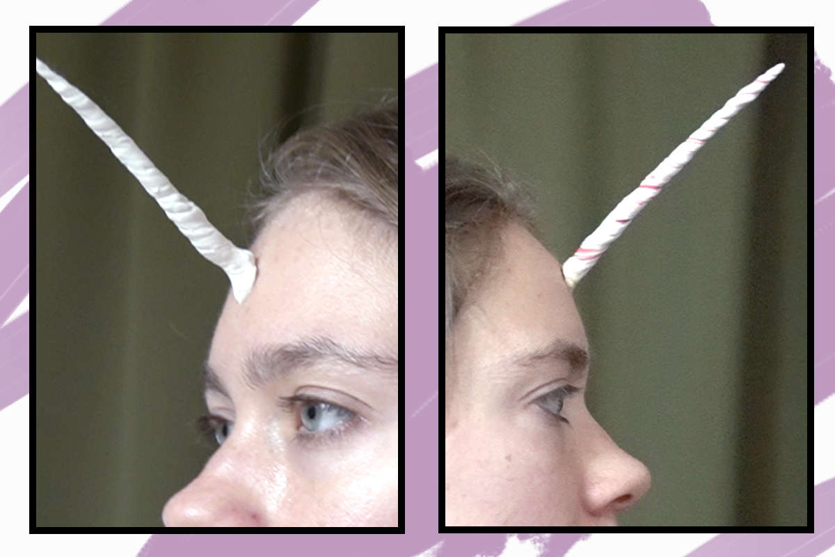 Tutorial: Make a Unicorn Horn and Hold it on Your Forehead