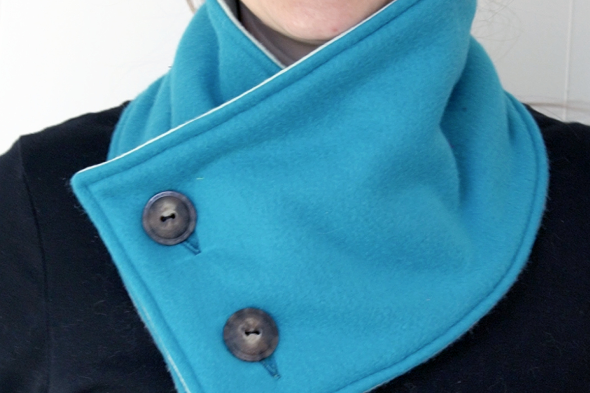 button cowl scarf
