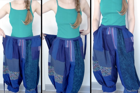 Easy Tie-On Pants Tutorial for Costumes